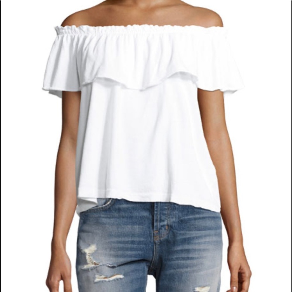 WHITE OFF SHOULDER SUMMER SPRING SHIRT